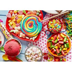 1000 Piece Jigsaw Puzzle - Candy Theme Retro Style - Unisex - 12 Years and Up