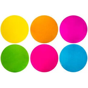Colorful Circles Print Paper 6 Inch Cutout Student Badge - Bulletin Board Decor Shapes - 36 Pieces