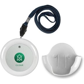 Wireless Call Reset Button Caregiver Clear Call Button Compatible with Wireless Nurse Call System Pager Monitoring Unit CMU for Nurses Home Service Staff Office Clinic