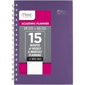 Mead Planner 2024-2025 Academic, Weekly & Monthly, 8 1/2" x 11", Large, Basic, Purple (CAW62059) in Kuwait