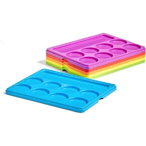 hand2mind Little Minds at Work Sound Segmenting Trays by Tara West, Phonemic Awareness, Science of Reading Manipulatives, Elkonin Boxes, Letter Sounds, Preschool Learning Activities (Set of 6)
