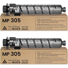 MP 305 MP305 Toner Cartridge High Yield 842141 Type 305 Replacement for Ricoh MP305 Toner Cartridge for MP305 MP 305SP MP305SPF Printer Toner 2-Pack Black