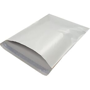 Poly Pailers White 19x24- متينة 2.35 مل أكياس شحن مقاومة للماء للملابس ، مرسلات بولي قوية ، خفيفة الوزن مع صلابة فائقة ، ميزة الختم الذاتية (حزمة 50)