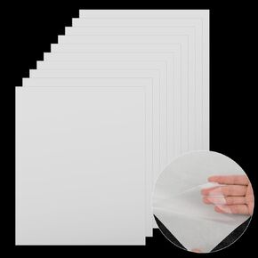 10 PCS Double Sided Adhesive Sheets, Heat and Bond Ultra Hold Iron on Adhesive Iron on Patches with Backing Lightweight Iron on Adhesive for Patches Fusible Adhesive Sheets for Clothing 11.8 X 10 Inch