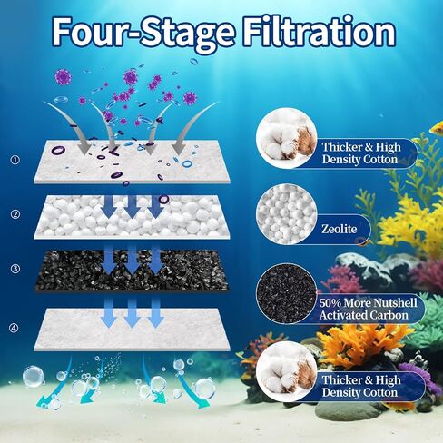10Pack Tetra Carbon Filters for Aquariums ، يناسب مرشحات Whisper Ex ، متوافقة مع مرشحات Whisper EX30/EX45/EX70 ، خراطيش مرشح الكربون الكبيرة ل tetra in Saudi Arabia