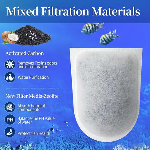 10Pack Tetra Carbon Filters for Aquariums ، يناسب مرشحات Whisper Ex ، متوافقة مع مرشحات Whisper EX30/EX45/EX70 ، خراطيش مرشح الكربون الكبيرة ل tetra in Saudi Arabia