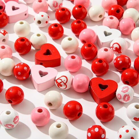 200pcs Easter Wooden Beads Egg Bunny Wooden Beads Spring Color Beads for DIY Crafts Garland Home Party Decor Ornaments (Colorful) in Saudi Arabia
