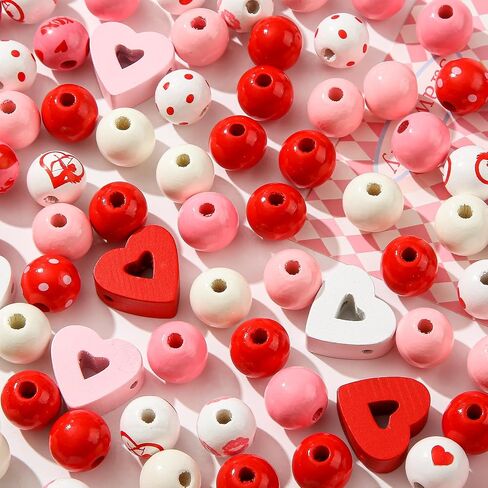200pcs Easter Wooden Beads Egg Bunny Wooden Beads Spring Color Beads for DIY Crafts Garland Home Party Decor Ornaments (Colorful) in Saudi Arabia