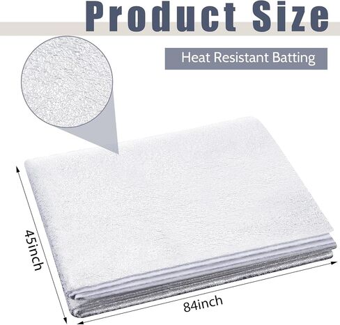 Treela 2 Pcs 36 x 45 Inch Heat Resistant Batting for Potholders Insulating Thermal Lining Batting for Pot Holders Heat Reflective Fabric in Kuwait