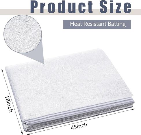 Treela 2 Pcs 36 x 45 Inch Heat Resistant Batting for Potholders Insulating Thermal Lining Batting for Pot Holders Heat Reflective Fabric in Kuwait