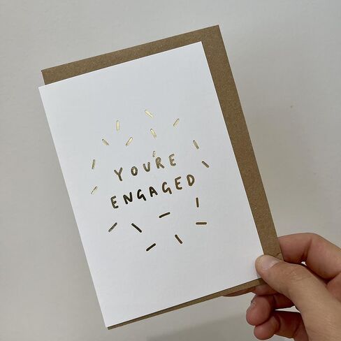 Old English Co. You're Engaged Confetti Card - A6 Engagement Card for Happy Couple | Celebration for Bride and Groom To Be | Blank inside with envelope in Saudi Arabia