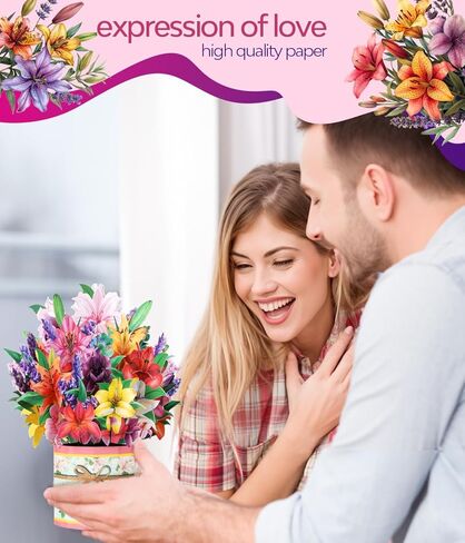 3D Pop Up Card with Sunflower Bouquet Elegant Flower Greeting for Mother’s Day Birthday Retirement Sympathy Easter Get Well Anniversary Graduation Thinking of You Thank You– Includes Envelopes & Note Card in Kuwait