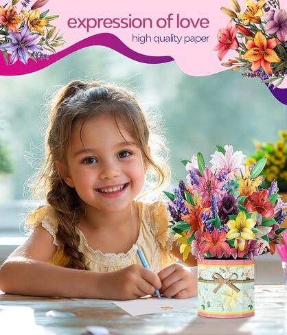 3D Pop Up Card with Sunflower Bouquet Elegant Flower Greeting for Mother’s Day Birthday Retirement Sympathy Easter Get Well Anniversary Graduation Thinking of You Thank You– Includes Envelopes & Note Card in Kuwait