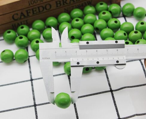 Decoendiy 100 Pieces Wood Beads for Crafts 16mm Colored Round Wooden Beads Natural Farmhouse Polished Spacer Loose Beads Wood Ball for Home Decor Jewelry Making DIY Crafting (Grey) in Kuwait