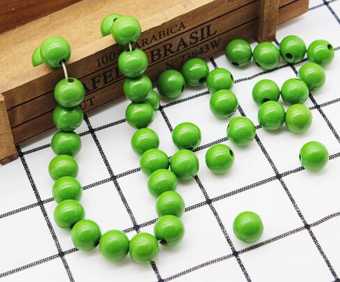 Decoendiy 100 Pieces Wood Beads for Crafts 16mm Colored Round Wooden Beads Natural Farmhouse Polished Spacer Loose Beads Wood Ball for Home Decor Jewelry Making DIY Crafting (Grey) in Kuwait