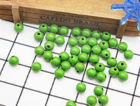 Decoendiy 100 Pieces Wood Beads for Crafts 16mm Colored Round Wooden Beads Natural Farmhouse Polished Spacer Loose Beads Wood Ball for Home Decor Jewelry Making DIY Crafting (Grey) in Kuwait