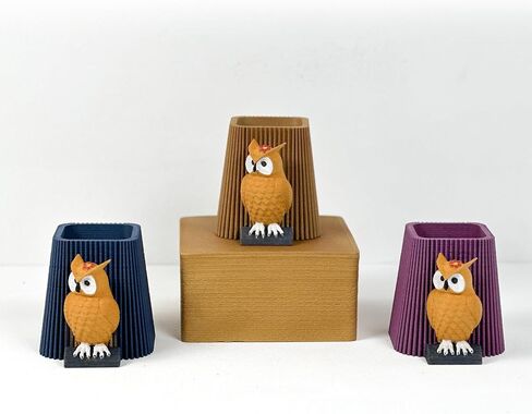 Owl Pen Holder, Handmade Wood Pen Holder, Owl Makeup Brush Holder, Desk Decor for Office, Home and School in Saudi Arabia