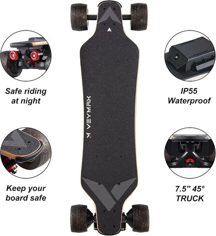 X4/Cejour Electric Skateboard with Remote, 29 Mph Top Speed, 1100W Hub Motor, Electric Longboard for Adults ＆ Teens Beginners in Saudi Arabia