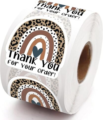 ابتسم لديك بريد سعيد - 500 حزمة من ملصقات 1.5 بوصة للأصدقاء والعملاء والشركات الصغيرة والمحلات التجارية الصغيرة كما شكراً لك وملصقات غلاف هدايا التعبئة والتغليف in Kuwait