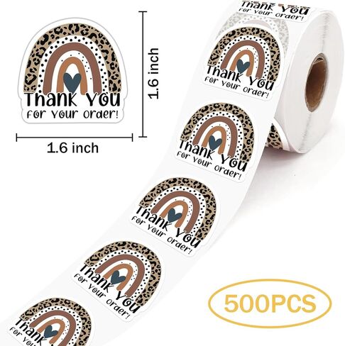 ابتسم لديك بريد سعيد - 500 حزمة من ملصقات 1.5 بوصة للأصدقاء والعملاء والشركات الصغيرة والمحلات التجارية الصغيرة كما شكراً لك وملصقات غلاف هدايا التعبئة والتغليف in Kuwait