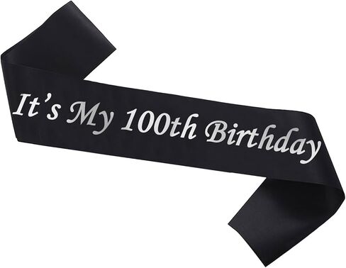 It’s My 18th Birthday Sash,Silver Foil Letter Happy 18th Birthday Sash Party Favors Decoration for Birthday Girls Boys Black in Saudi Arabia