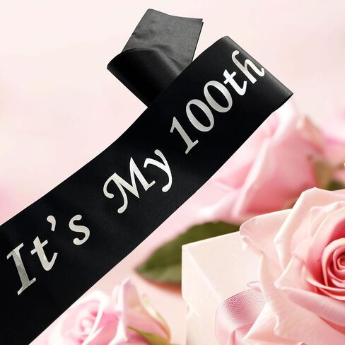 It’s My 18th Birthday Sash,Silver Foil Letter Happy 18th Birthday Sash Party Favors Decoration for Birthday Girls Boys Black in Saudi Arabia