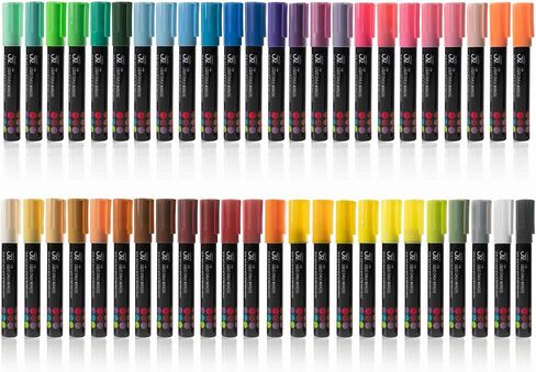 JumpOff Jo – Liquid Chalk Markers – Reversible Chisel and Round Tip – Multi Color (48) in Saudi Arabia