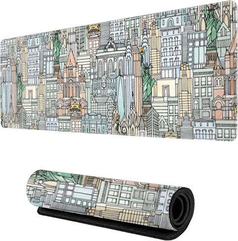 Fly Fishing SportGaming Mouse Pad XL,Extended Large Mouse Mat Desk Pad, Stitched Edges Mousepad,Long Non-Slip Rubber Base Mice Pad,31.5X11.8 Inch in Saudi Arabia