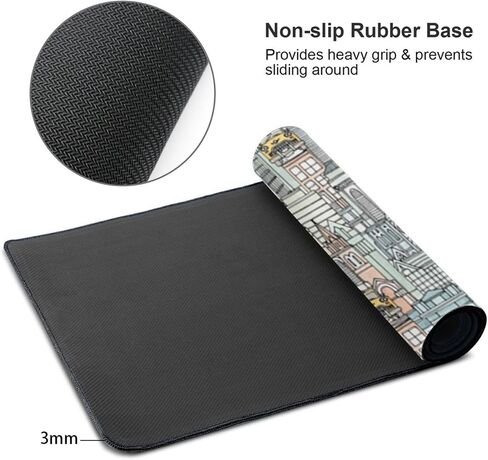 Fly Fishing SportGaming Mouse Pad XL,Extended Large Mouse Mat Desk Pad, Stitched Edges Mousepad,Long Non-Slip Rubber Base Mice Pad,31.5X11.8 Inch in Saudi Arabia