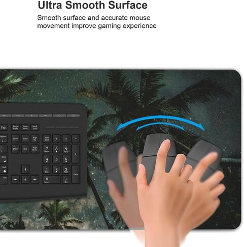 Fly Fishing SportGaming Mouse Pad XL,Extended Large Mouse Mat Desk Pad, Stitched Edges Mousepad,Long Non-Slip Rubber Base Mice Pad,31.5X11.8 Inch in Saudi Arabia