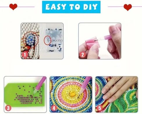 MaiYiYi 6 Packs DIY Balloon Squirrel Diamond Art Greeting Cards Butterfly Cat Diamond Art Cards Kitten Puppy Diamond Painting Greeting Cards Valentine Rose Greeting Cards for Family Friends in Saudi Arabia