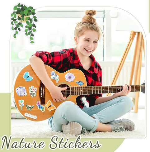 300 PCS Plant Flower Stickers للأطفال ، زهرة الفينيل المقاومة للماء ، عباد الشمس ، الأوراق الخضراء ، ملصقات الفطر للكمبيوتر المحمول ، الهاتف ، لوح التزلج ، ملصقات للبالغين الفتيات والأطفال （6 أنماط in Kuwait