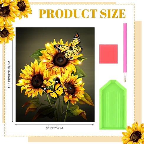 Yeaqee 4 Pcs Diamond Art Kits DIY Painting for Adult Aesthetic Wall Diamond Crafts Aesthetic Room Decor Cute Painting Pictures 5d Craft Wall Decor for Home 10 x 11.8''(Abstract Flowers) in Kuwait