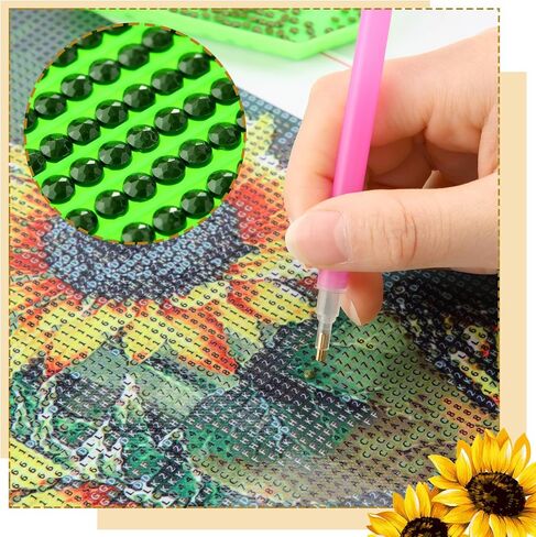 Yeaqee 4 Pcs Diamond Art Kits DIY Painting for Adult Aesthetic Wall Diamond Crafts Aesthetic Room Decor Cute Painting Pictures 5d Craft Wall Decor for Home 10 x 11.8''(Abstract Flowers) in Kuwait