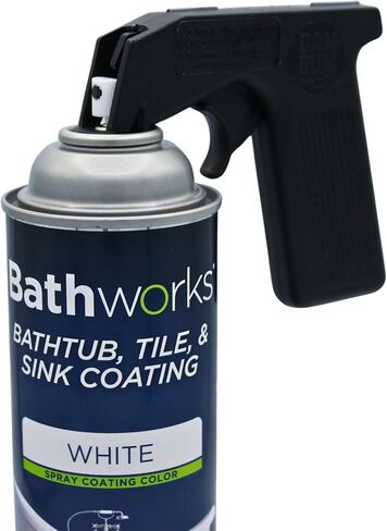 Bathworks Bathtub Refinishing Kit (WHITE); 2 Spray Cans; for Tub, Tile, & More; 32oz of Resin Paint; 24-hour dry time; with bonus comfort grip in Saudi Arabia