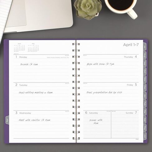 Mead Planner 2024-2025 Academic, Weekly & Monthly, 8 1/2" x 11", Large, Basic, Purple (CAW62059) in Kuwait