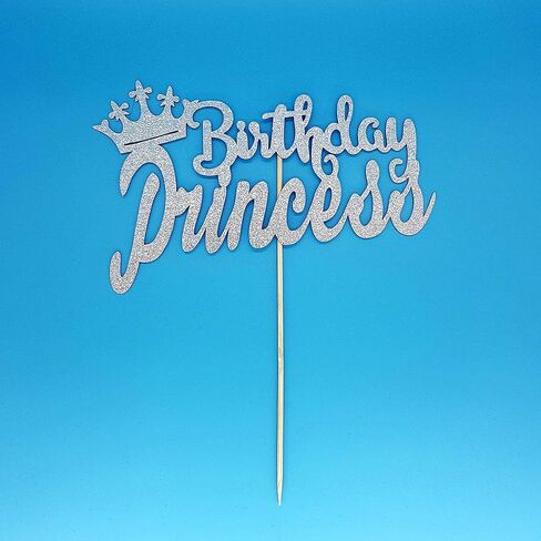 Happy Birthday Cake Topper for Princess Birthday Party Decorations,Double-faced Rose Gold Glitter in Kuwait