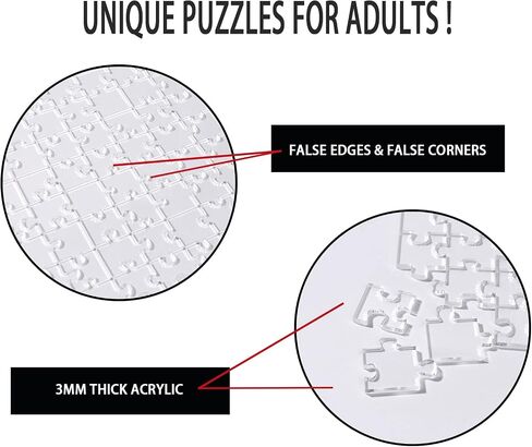 ZZYFGH Clear Hard Puzzle Jigsaw, Impossible Challenge 120 Piece Difficult Jigsaw Puzzle Game for Adults Children in Saudi Arabia