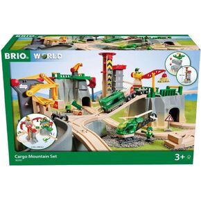 BRIO World 36010 Cargo Mountain Set | 49 Piece Wooden Train Set Toy for Kids Age 3 & Up | Dynamic Play Experience | FSC-Certified Materials | Great Addition to Existing Train Sets