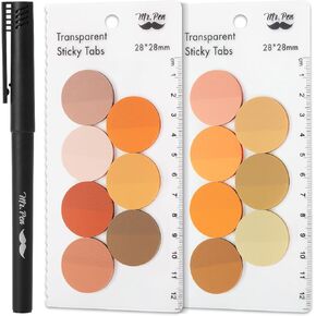 Mr. Pen- Transparent Sticky Note Set, 560Sheets, Colorful, Round Transparent Sticky Notes Set, Bible Sticky Notes Clear Sticky Notes Transparent, Bible Notes, Transparent Sticky Notes for Bible Study