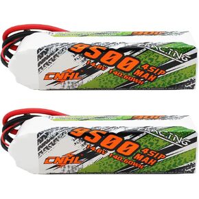 CNHL 4S Lipo Battery 9500mAh 90C 14.8V Lipo Battery Soft Case RC Battery with QS8 Connector for RC Car Tank Truck Boat Racing Models(2 Packs)