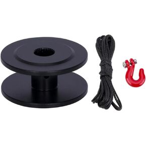 25t Steering Gear Servo Winch Spool Nylon Rope for 1/10 Rc Crawler Car SCX10 Wraith TRX4 Capra VS4-10 LCG Chassis Rescue Tools (20x16mm 3 in 1 Black)
