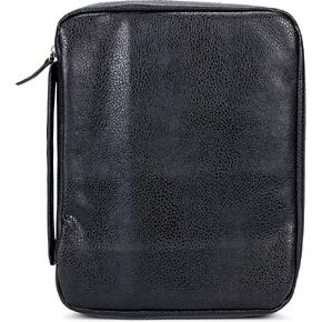Divinity Boutique Leather Bible Cover Midnight Black, Large (19555) | Fits Bibles up to 6.625" x 9.5" x 2"