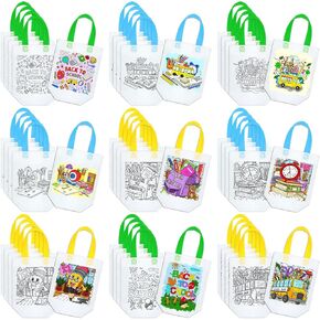 Kacctyen 45pcs عيد الفصح تلوين الأكياس Goodi