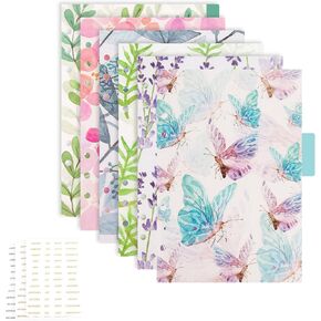 AUEAR, 12 Pack Binder Index Dividers A5 Plastic Insertable Tab Divider with 3 Stickers for 6 Ring Planner Notebook Travel Diary