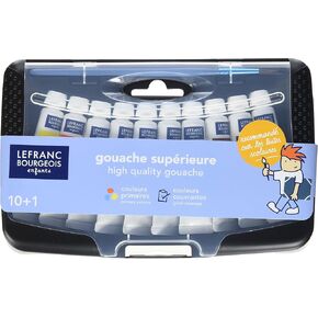 Lefranc & Bourgeois Gouache Tubes of Paint Set, Multi-Colour, Multicoloured, College Box - 10 Farben
