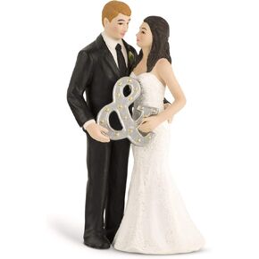 WEDDINGSTAR Mrs. Porcelain Figurine Wedding Cake Topper with Ampersand, Average