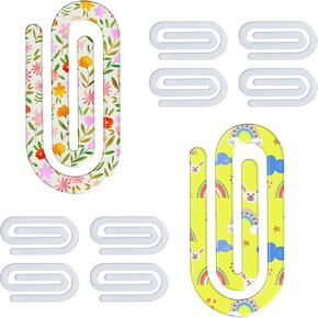 20 Pack Sublimation Blanks Acrylic Paper Clips, 4" x 2" Jumbo Sublimation Paper Clips for Office Home School DIY Supplies