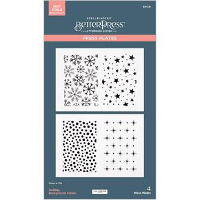 Spellbinders Holiday Background Panels Press Plate