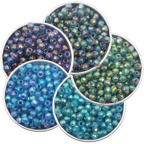 1000 Pieces 4mm Big Hole Rondelle Glass Beads for Jewelry Making Faceted Briolette Shape Crystal Spacer Beads